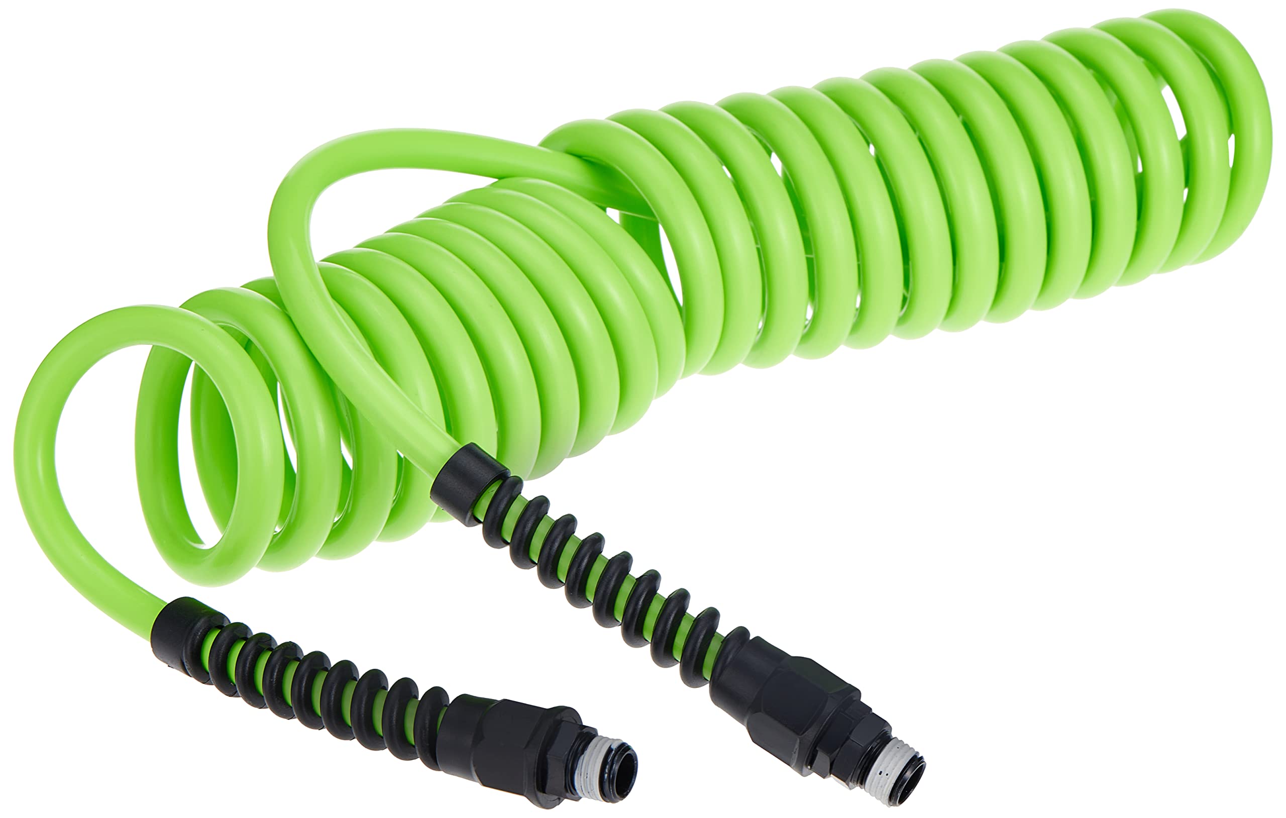 Flexzilla LP1415AFZ Polyurethane Recoil Hose 1/4In X 15Ft W/ 1/4In MNPT Fittings