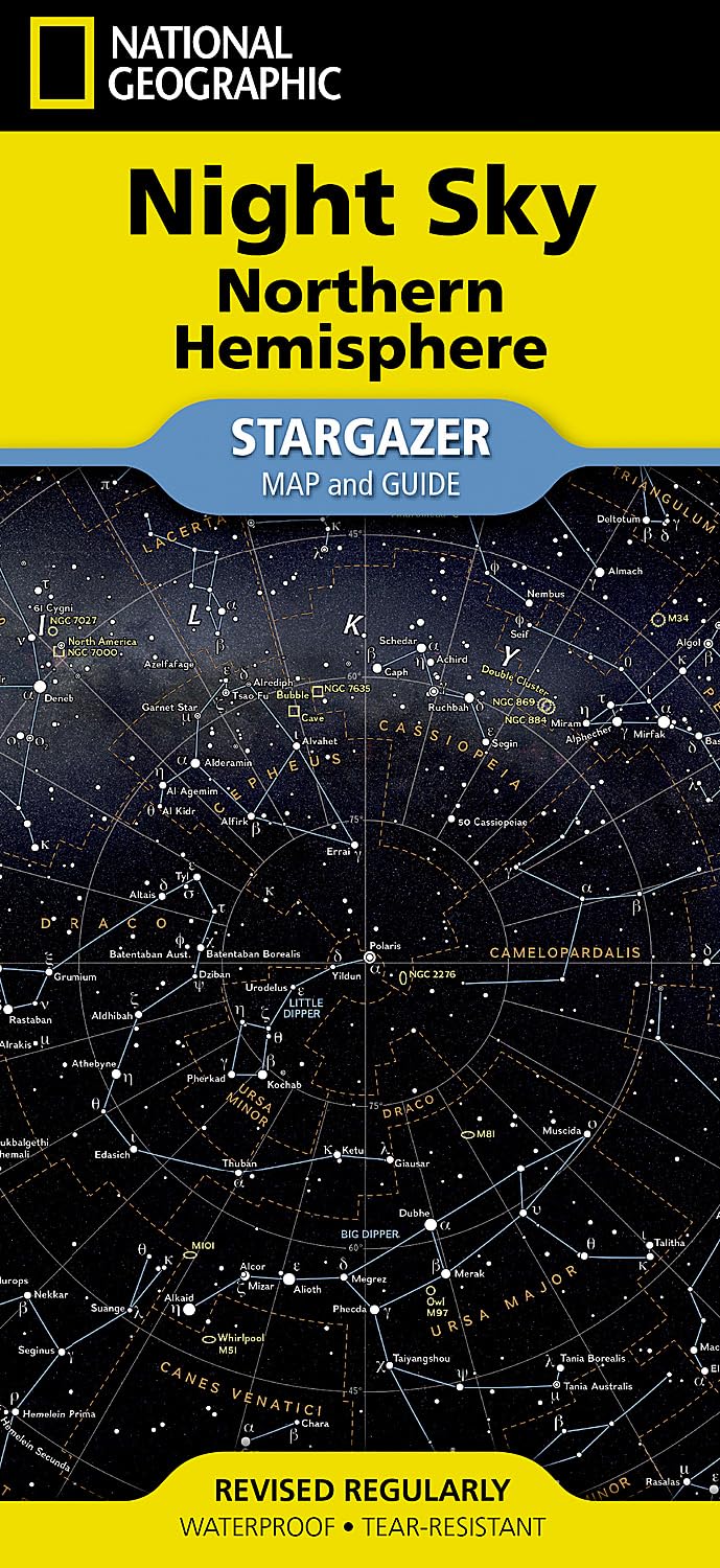 National Geographic Night Sky - Northern Hemisphere Map (Stargazer folded) (National Geographic Reference Map)
