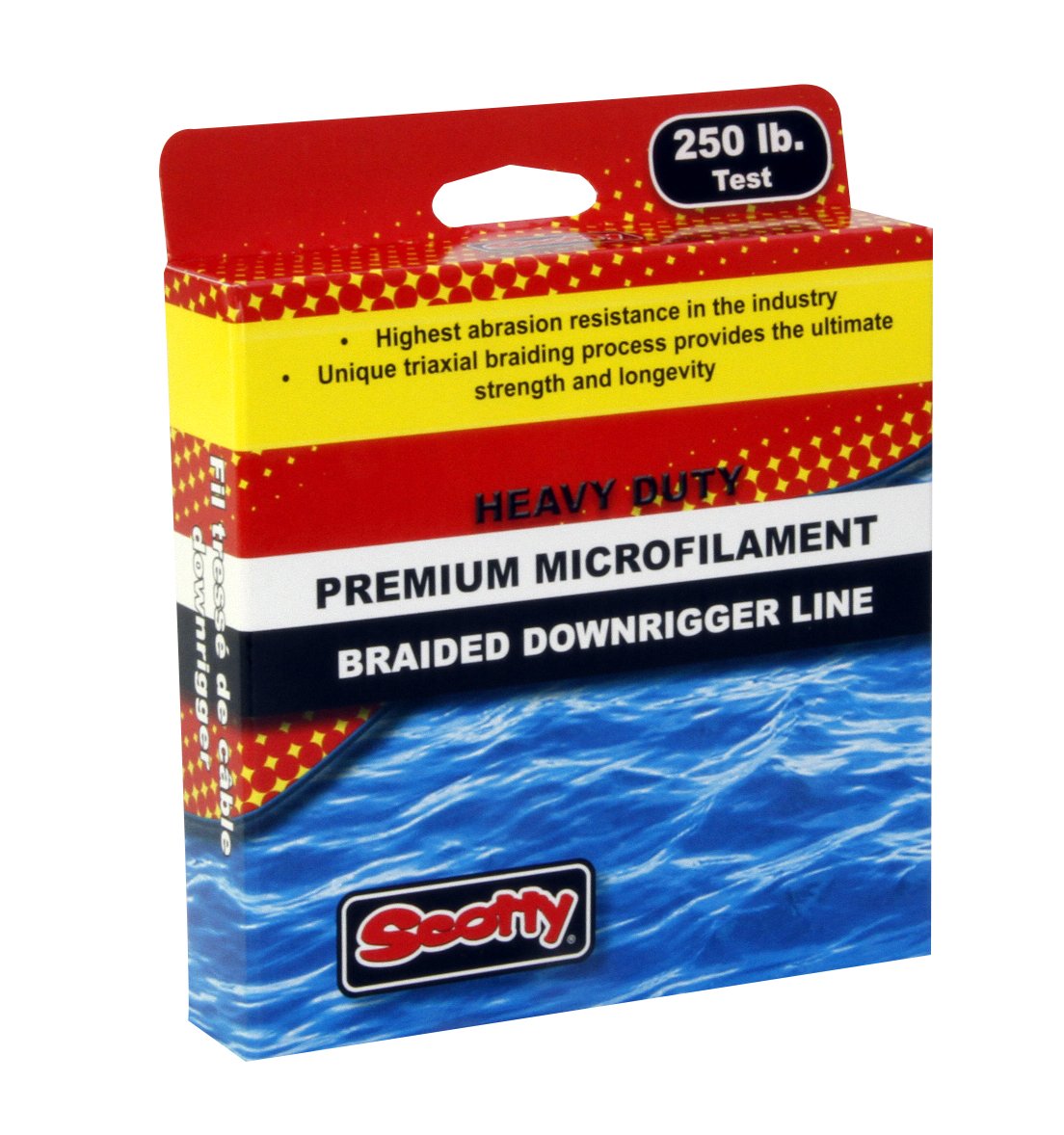 Scotty 2202K Premium Braided Fiber Downrigger Line 250lb Test  400 ft Spool