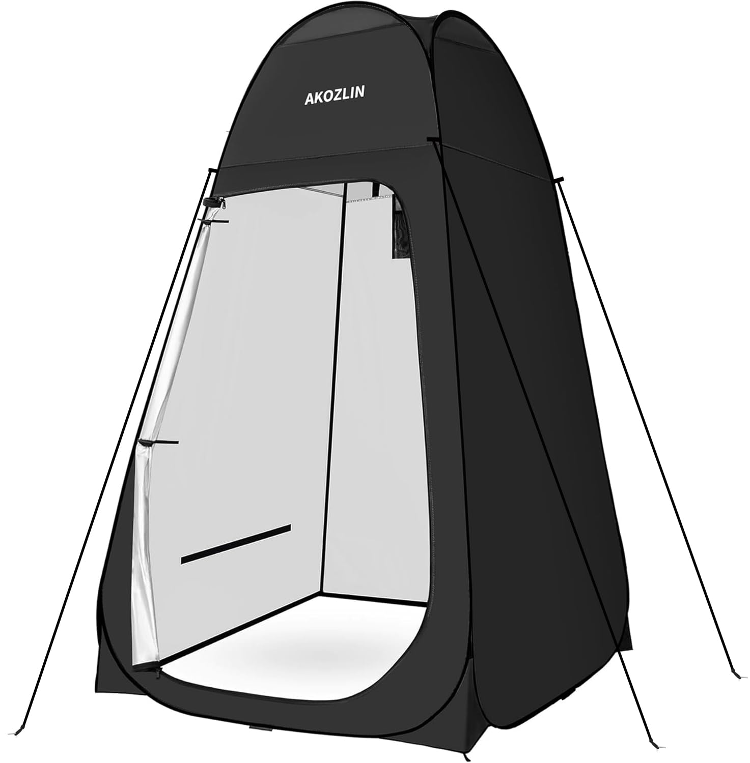 AKOZLIN Portable Pop Up Shower Tent Instant Privacy Dressing Changing Outdoor Shower Room Camp Toilet Tent 74.8" High, Black