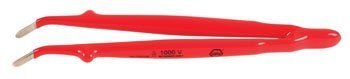 Wiha 75304 Insulated 8" Tweezers - Angled Blunt Tip