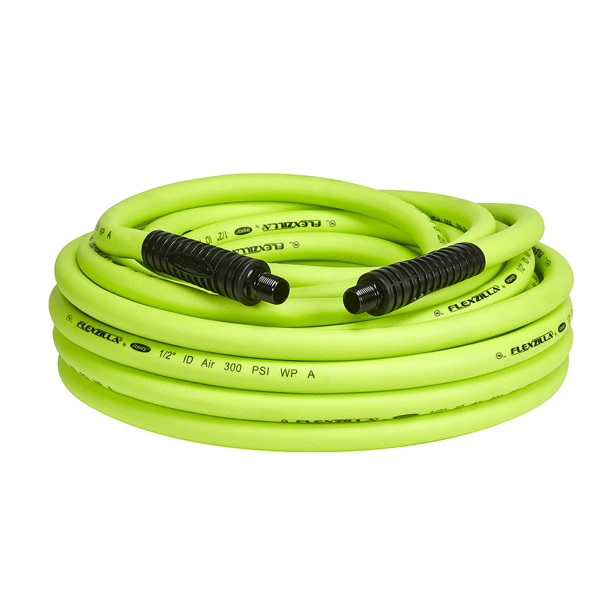 Flexzilla HFZ1250YW3 Air Hose 1/2In X 50Ft 3/8In MNPT Fittings