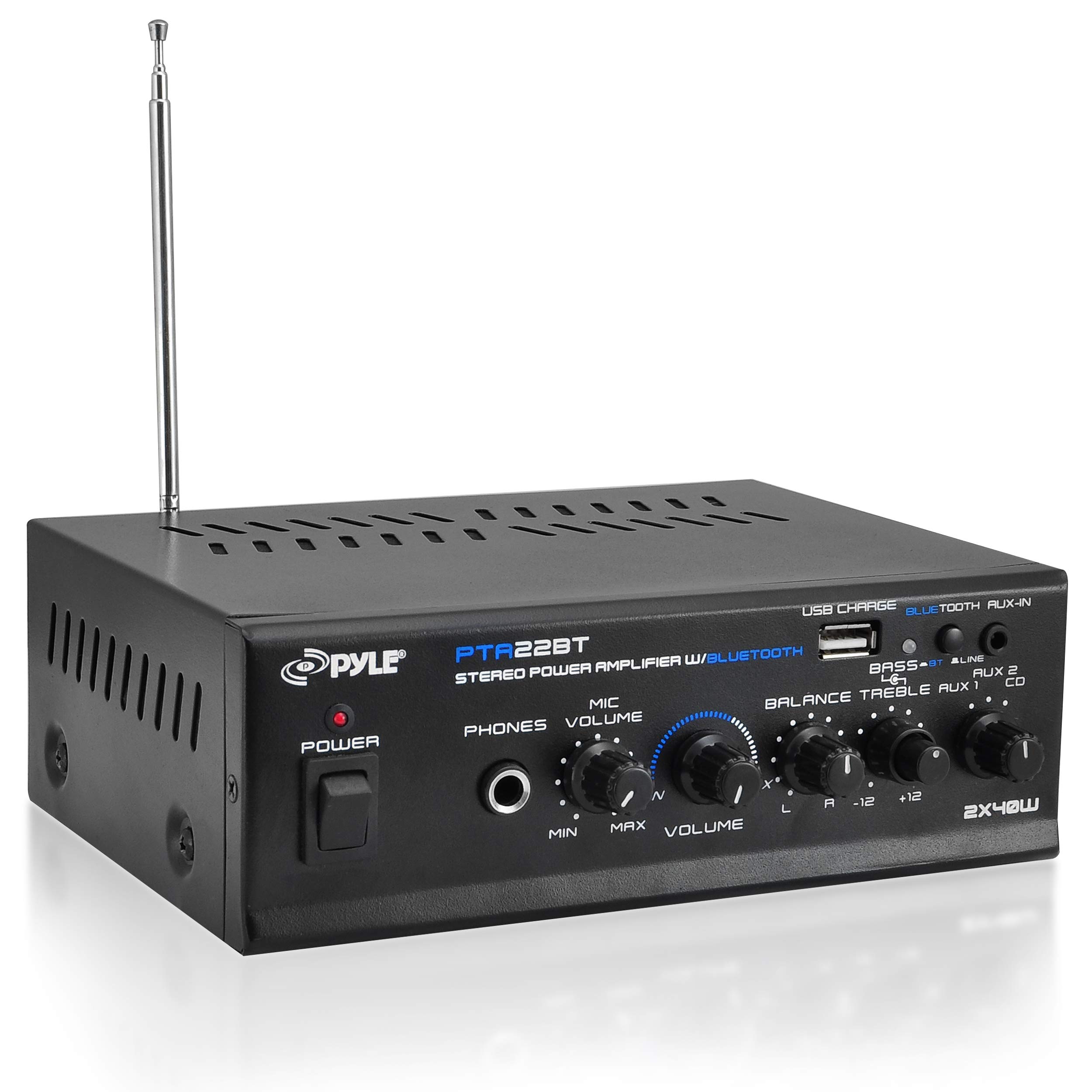 Pyle PTA22BT 2 x 40 Watt Bluetooth Mini Stereo Amplifier