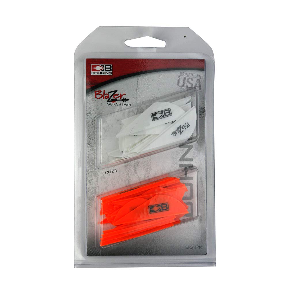 Blazer Vane Combo 36 Pack, White and Neon Orange, White and Neon Orange