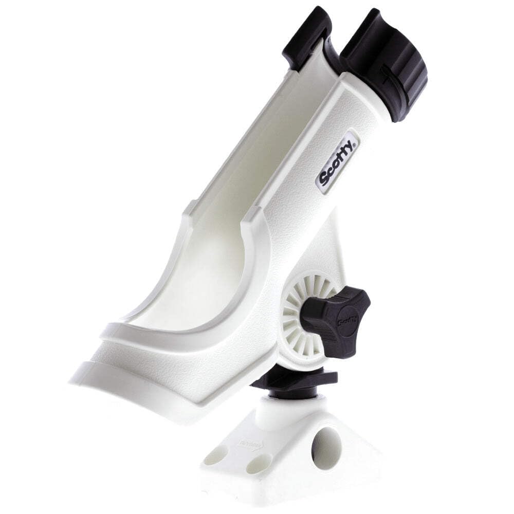 Scotty 0230WH Power Lock Rod Holder with Combination Side/Deck Mount, White