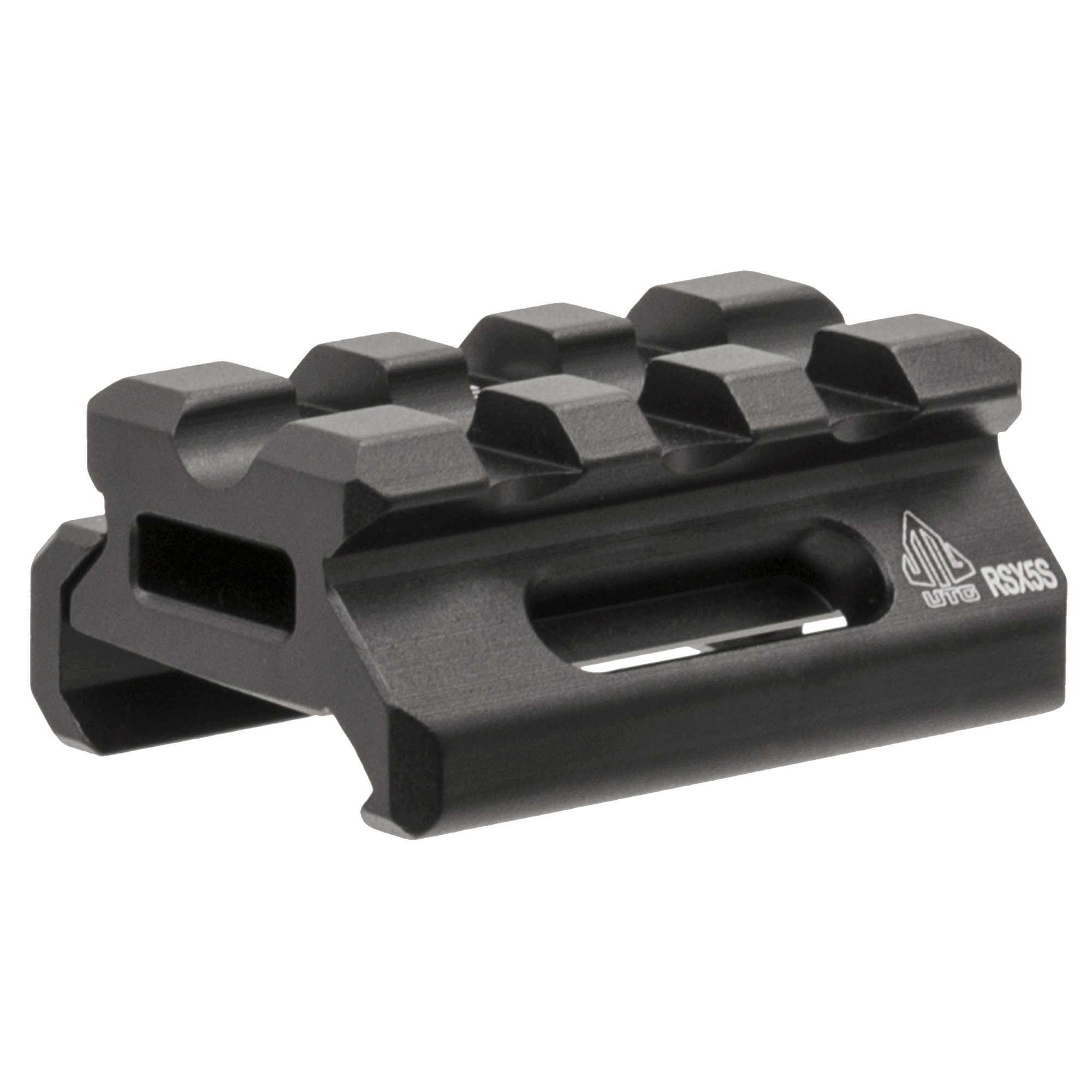Leapers MT-RSX5S Inc., UTG Super Slim Picatinny Riser Mount, 1/2" Height, 3 Slots, Black
