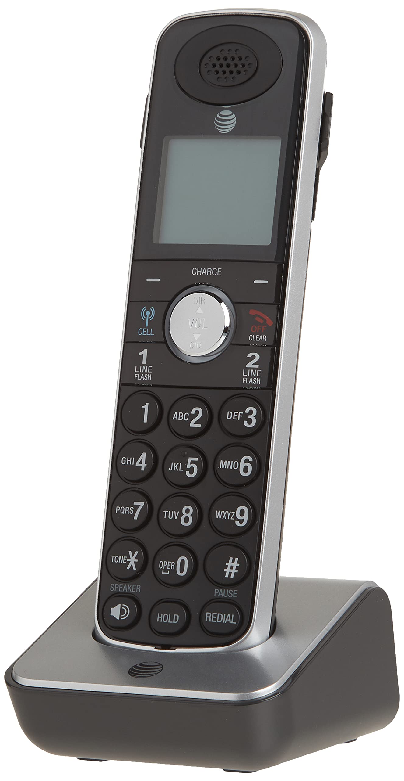 AT&T TL86009 DECT 6.0 2-Line Corded/Cordless Additional Phone Handset w/ BT