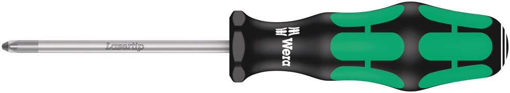 WERA 05009310001 355 PZ Screwdriver for Pozidriv Screws, PZ 1 x 80 mm