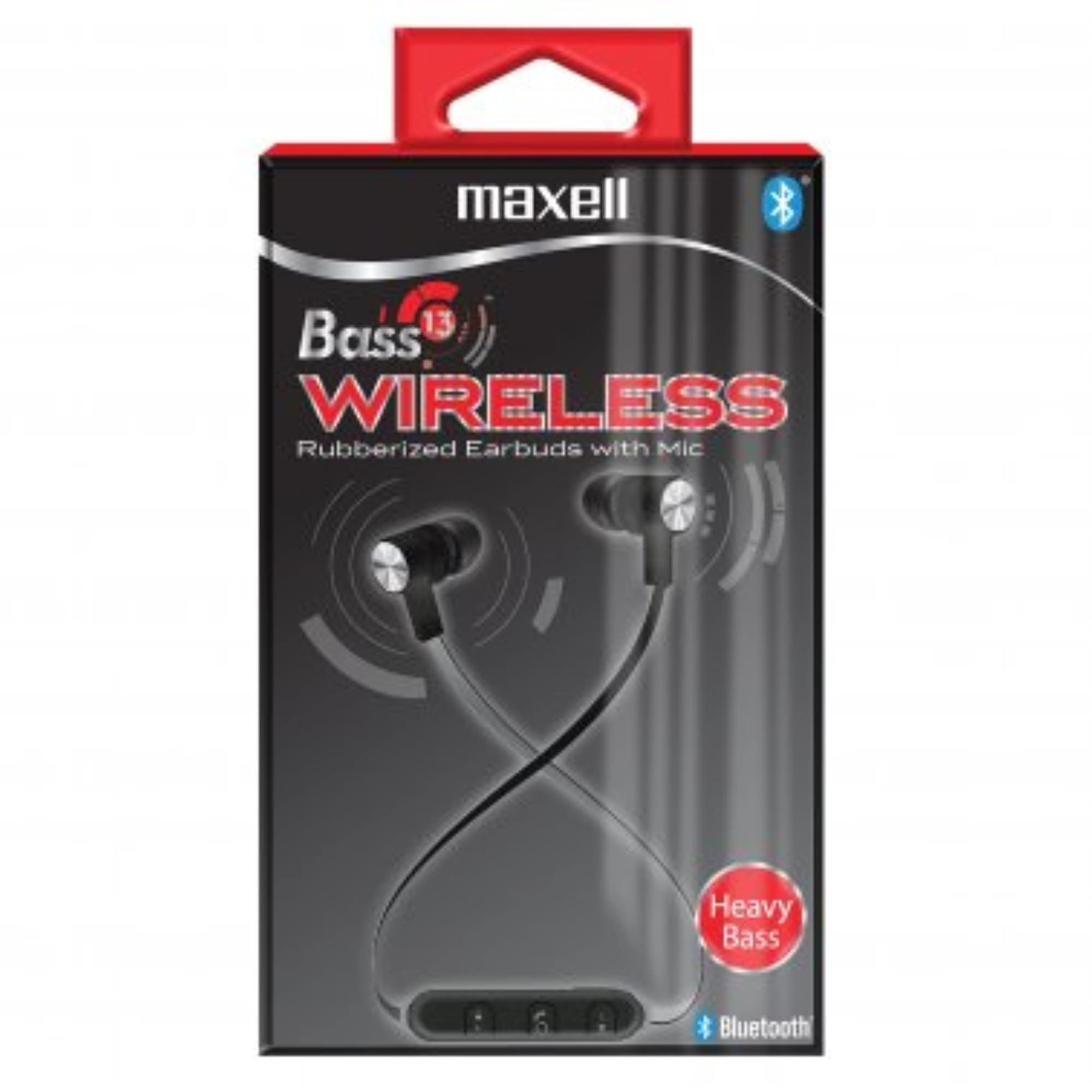 Maxell 199745 Bass 13 Wireless Bluetooth Earbuds (Black)