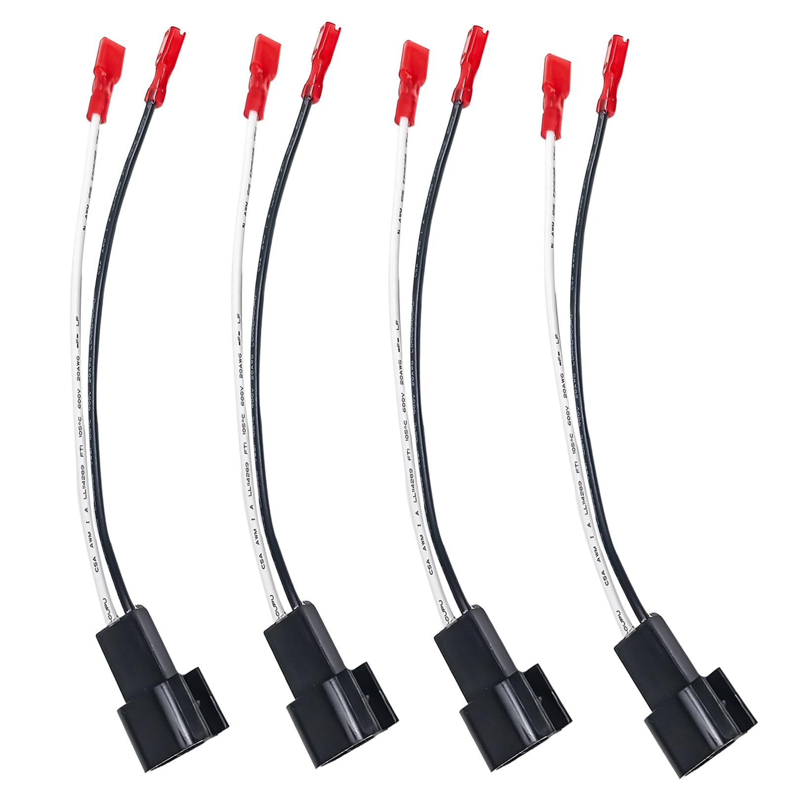 4 Pack 72-5600 Speaker Harness Car Front Rear Door Speakers Adapter Connector Adaptor Plug Compatible with Ford F150 F250 Escape Mustang Lincoln Mercury Mazda