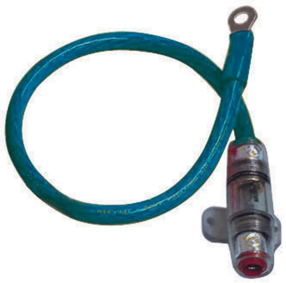 XSCORPION K4BL Ring Terminal 18 4ga. Wire with 60 AGU Fuse/Holder  Blue
