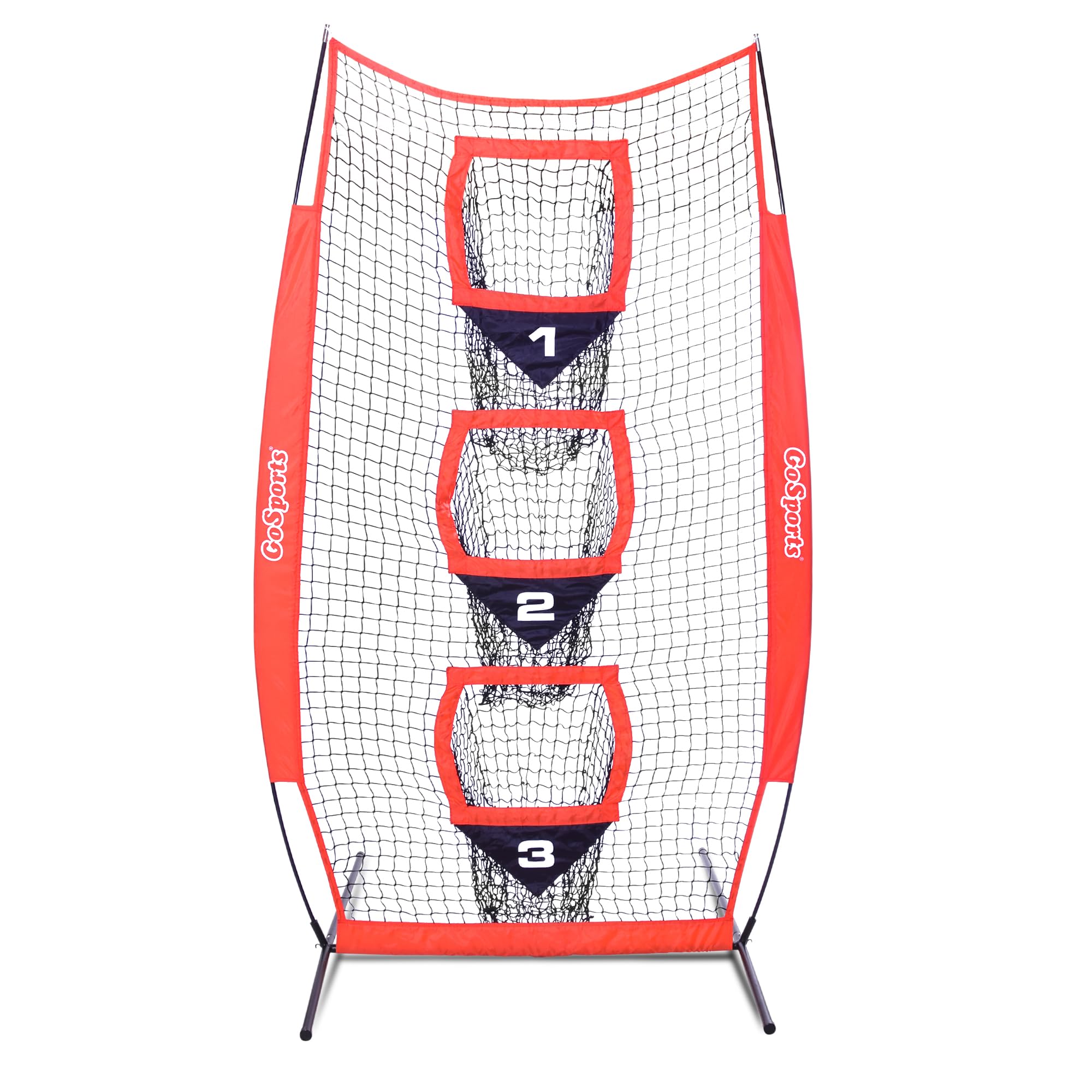 GoSports 8 x 4 ft Football Throwing Target Net - Red