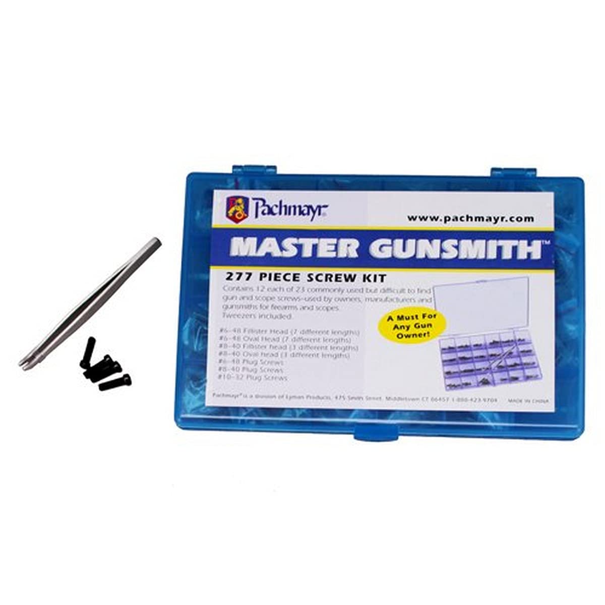 Pachmayr 03054 Master Gunsmith Firearm Screw Kit (277 piece)