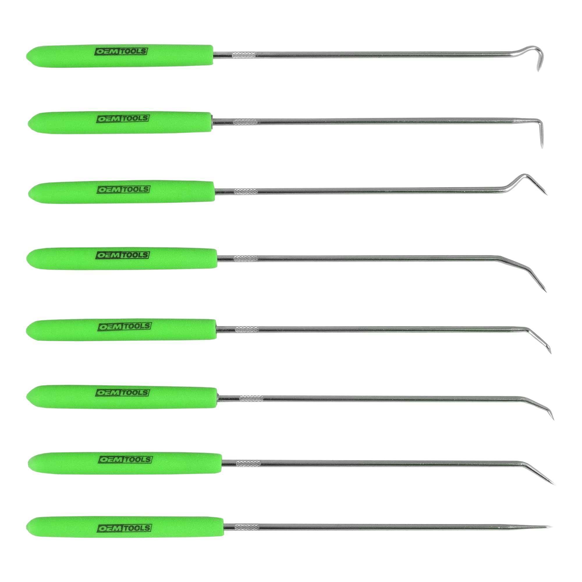 OEMTOOLS 26526 Hook and Pick Set- 8 Piece, Pick Set Mechanic, Hook Tool, Pick Tool, Mechanics Pick Set, Automotive Pick and Hook Set, Pick Tool Set