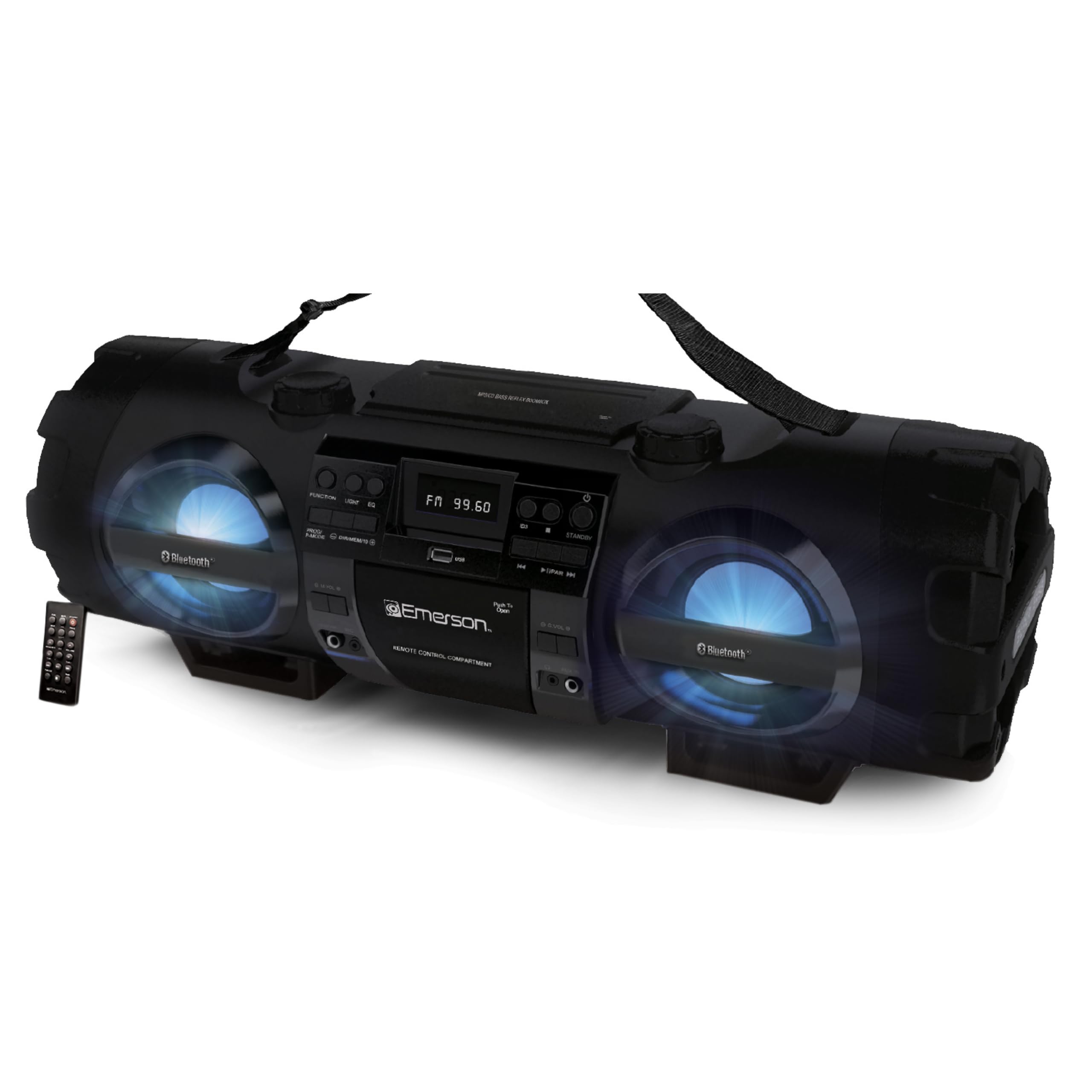 Naxa NPB-262 CD/MP3 Bass Reflex Boom Box & PA System w/Bluetooth