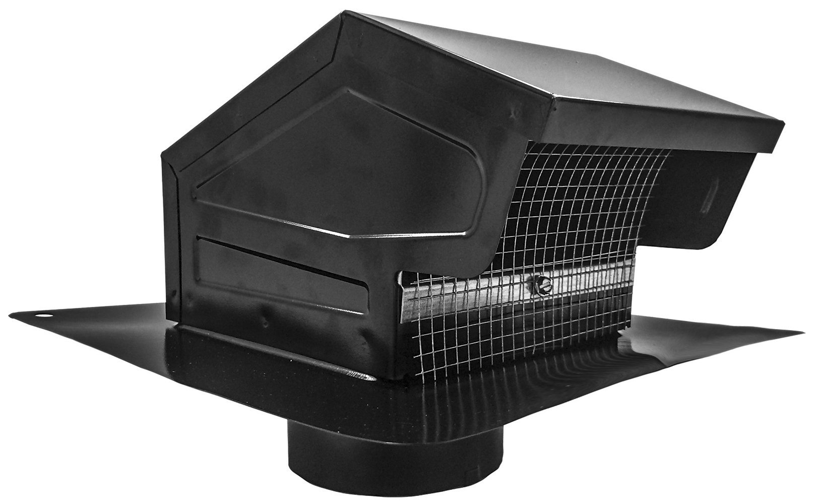 Builder'S Best 012635 Black Metal Roof Vent Cap (4" Collar)