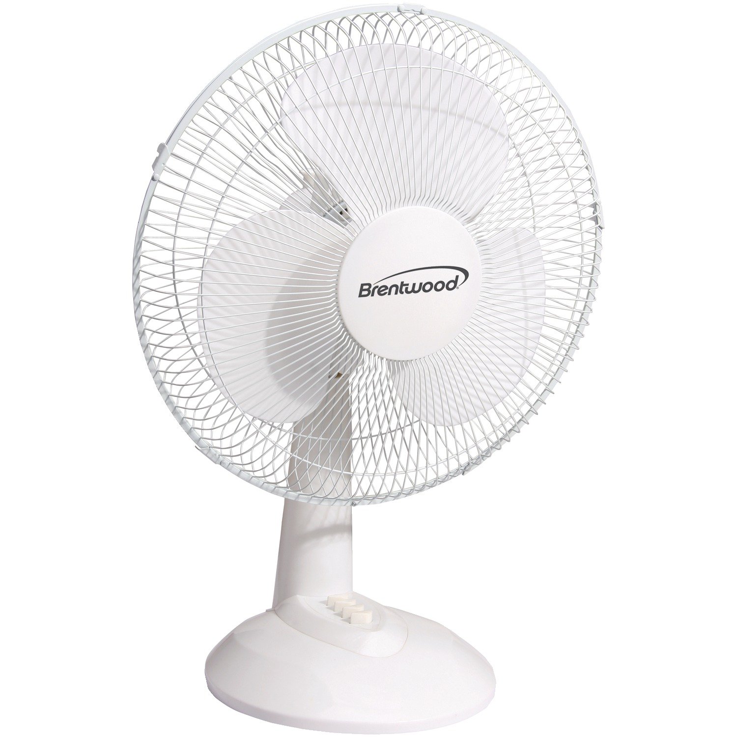 Brentwood Kool Zone F-12DW 3-Speed 12-Inch 32-Watt Oscillating Desk Fan