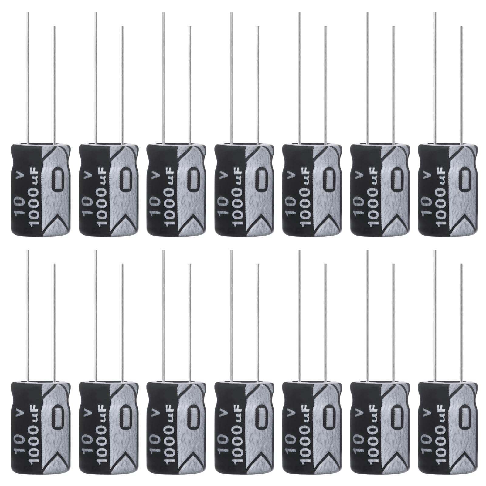 ALLECIN 1000uF 10V 8x12mm Electrolytic Capacitor 1000 UF MFD 10 Volt 0.32x0.47in Aluminum Capacitors (Pack of 15)