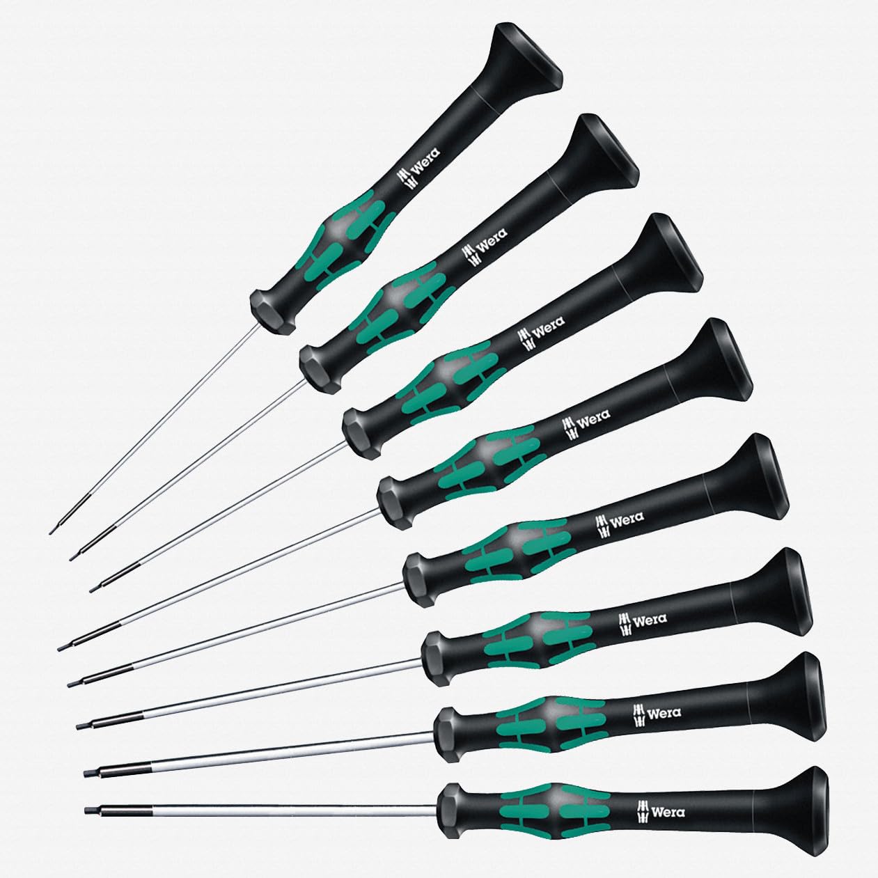 Wera 2054/8 Kraftform Micro Hex SAE Precision Screwdriver Set