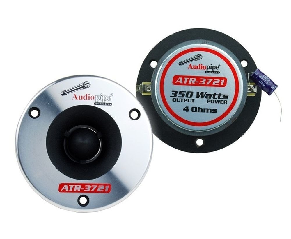 Audiopipe ATR3721 3.75" 350 Watt Aluminum Bullet Car Tweeter pair