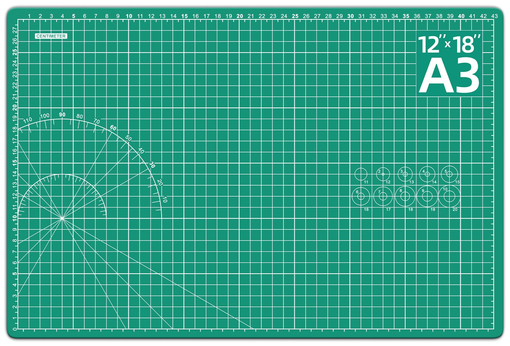 DIYSELF 12in×18in Cutting Mat for Sewing, A3 Cutting Mat, Paper Craft Tools