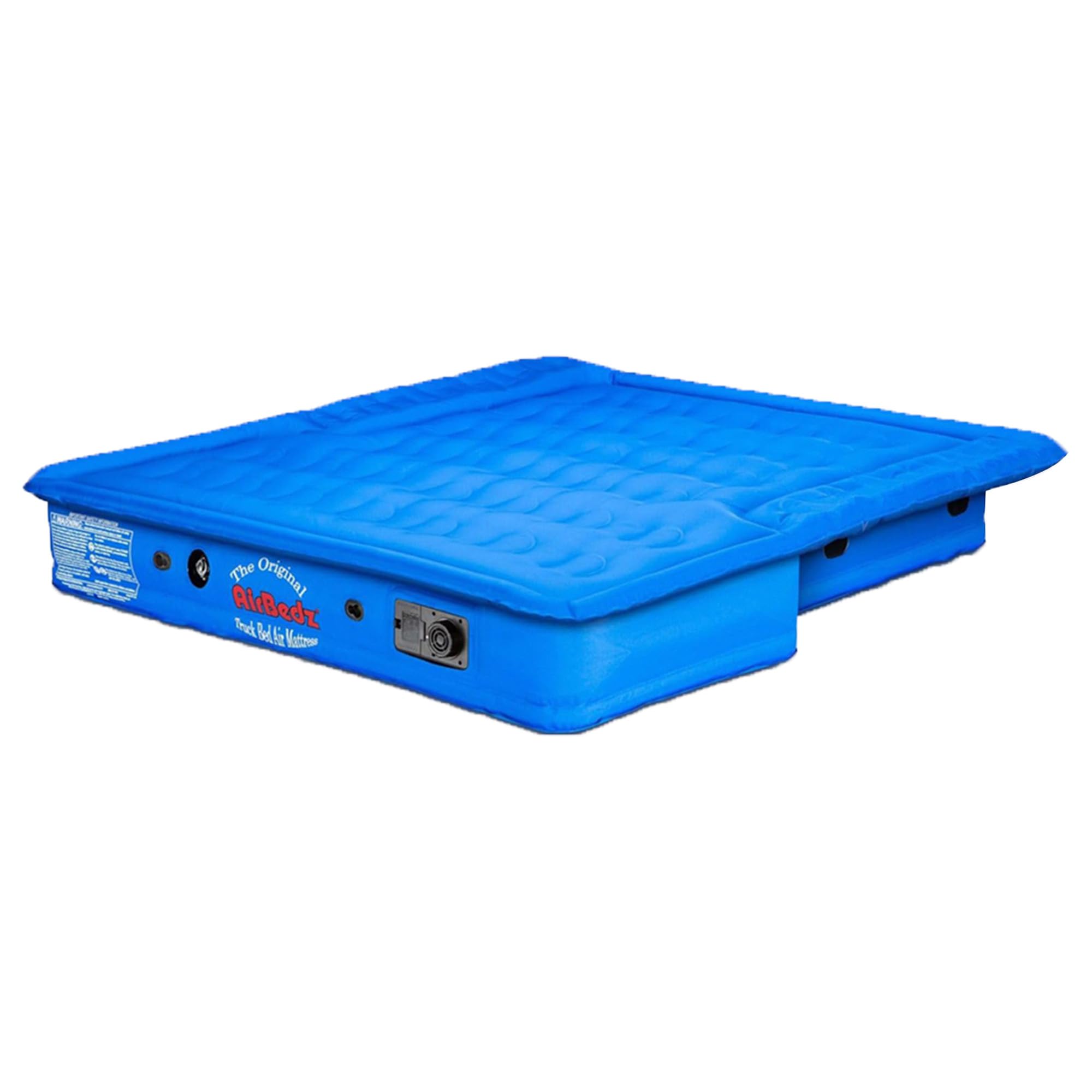 Pittman Outdoors AirBedz Mattress – Truck Bed Air Mattress with 25% More Coverage, Built-in Rechargeable Battery Pump, Carry Bag & Repair Kit – Mid Size - Short Bed - 5' - 5.5'– Blue, PPI-105