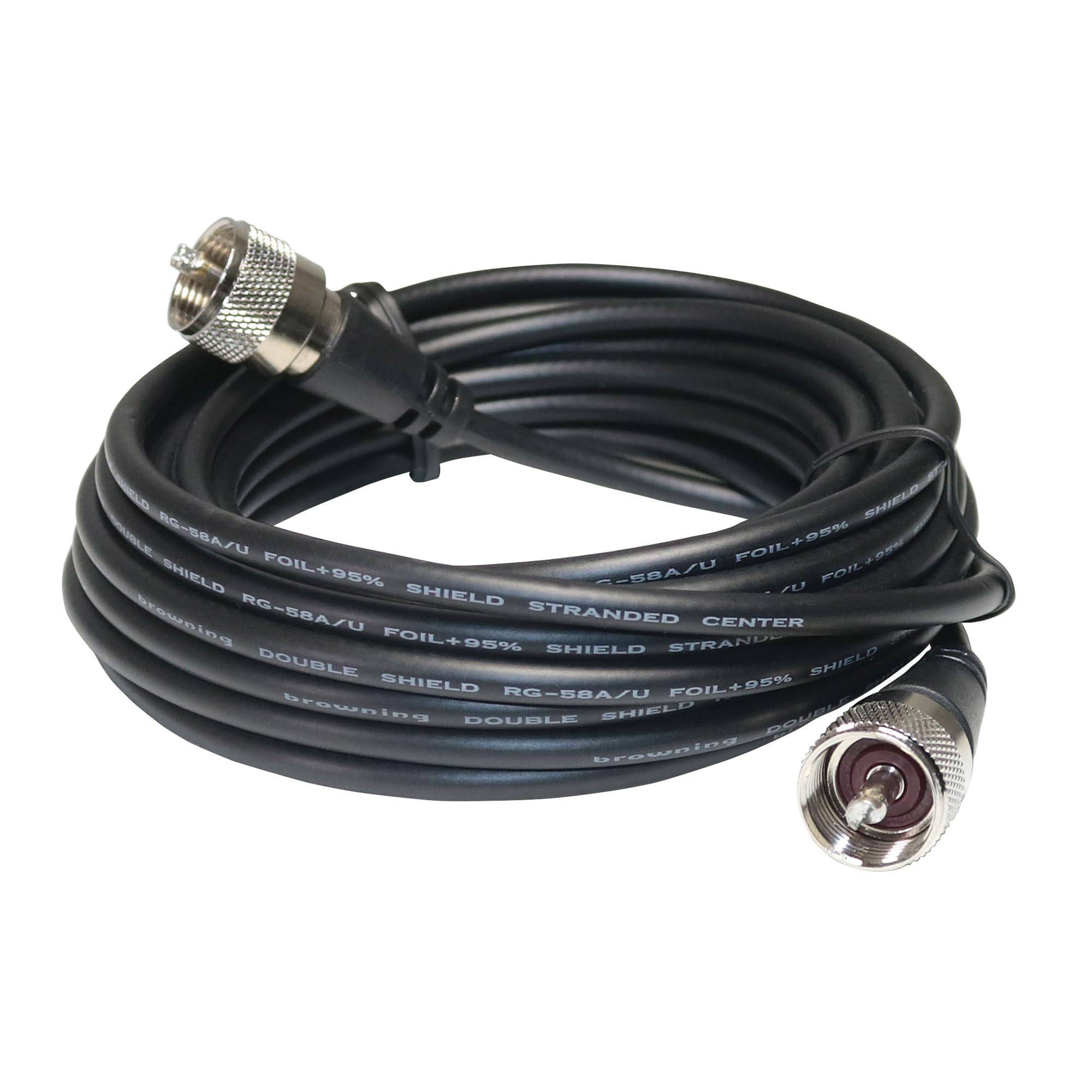 Browning BR-18 CB Antenna Coaxial Cable Assembly w/Preinstalled UHF PL-259, 18'