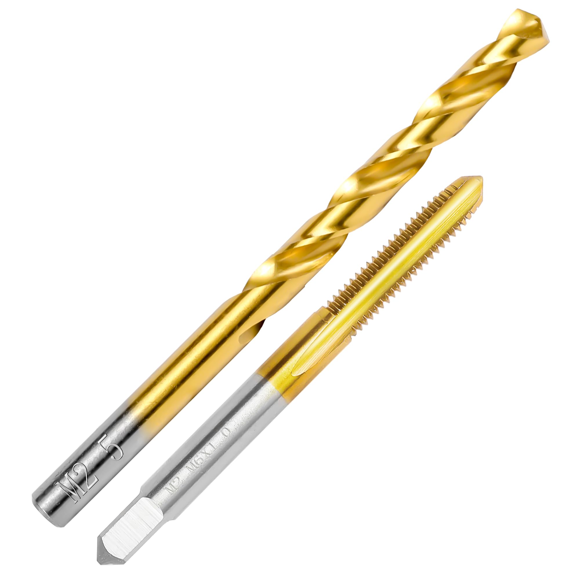M6x1.0 Tap and 5.0mm Drill Bit for Metal,M2 HSS Metric Drill and Tap Set