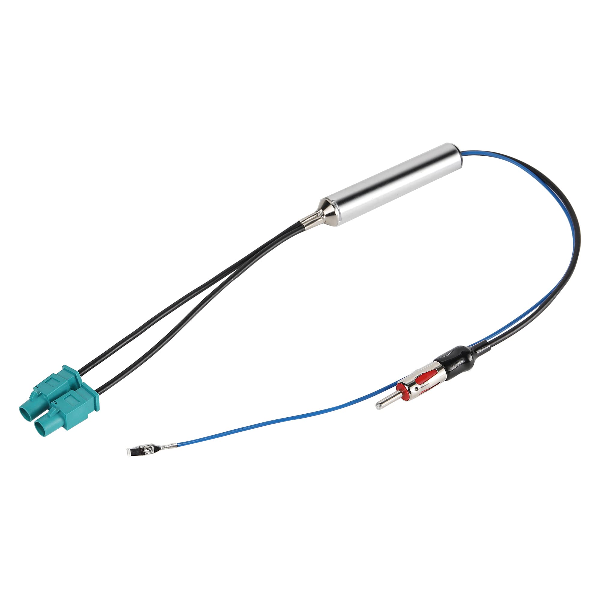 Anina Dual Twin Fakra Radio Antenna Adapter for 2004-UP VW Volkswagen Audi Skoda Aftermarket GPS Navigation Stereo Head Unit Receiver