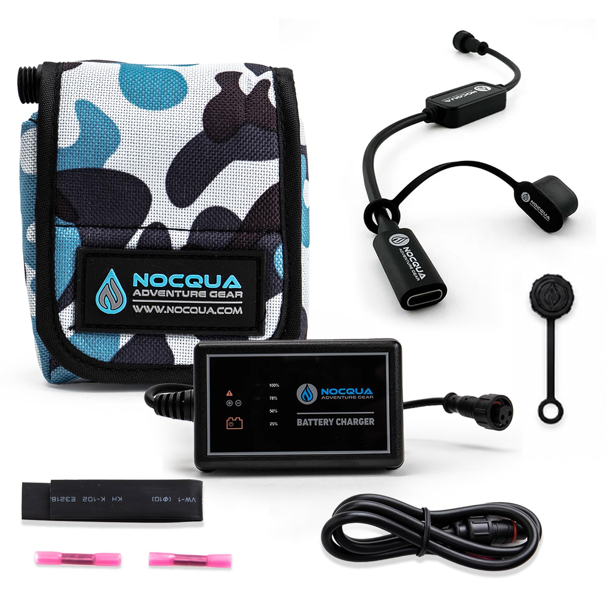 Nocqua Pro Power Kit - 12 Volt Lithium Battery with Charger - 10Ah