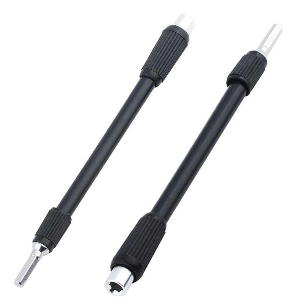 2pc Flexible Extension Bar Hex Shank Socket for 4mm Screwdriver Bits Holder