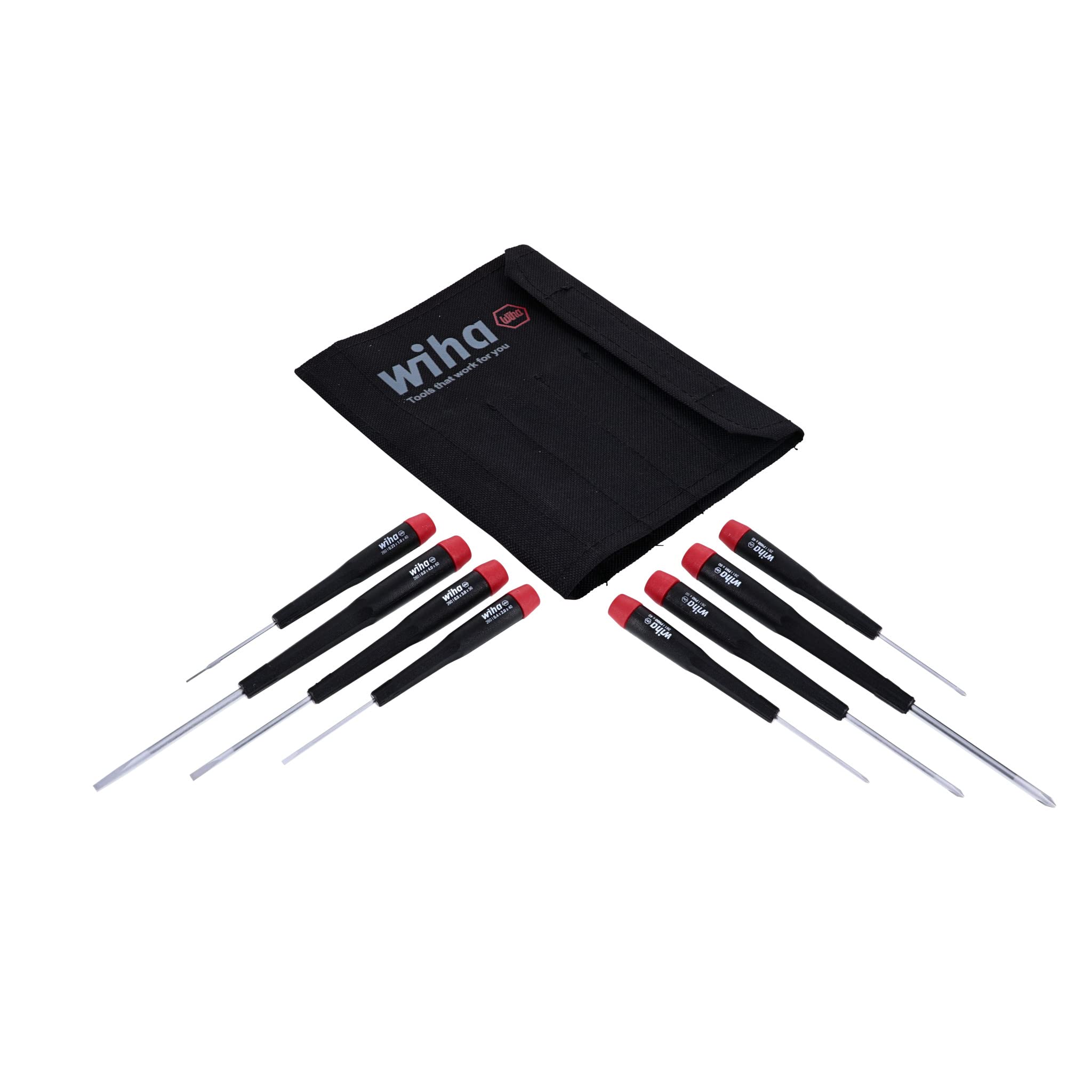 Wiha 26199 Precision Slotted and Phillips Screwdriver Set (8 Piece Set)