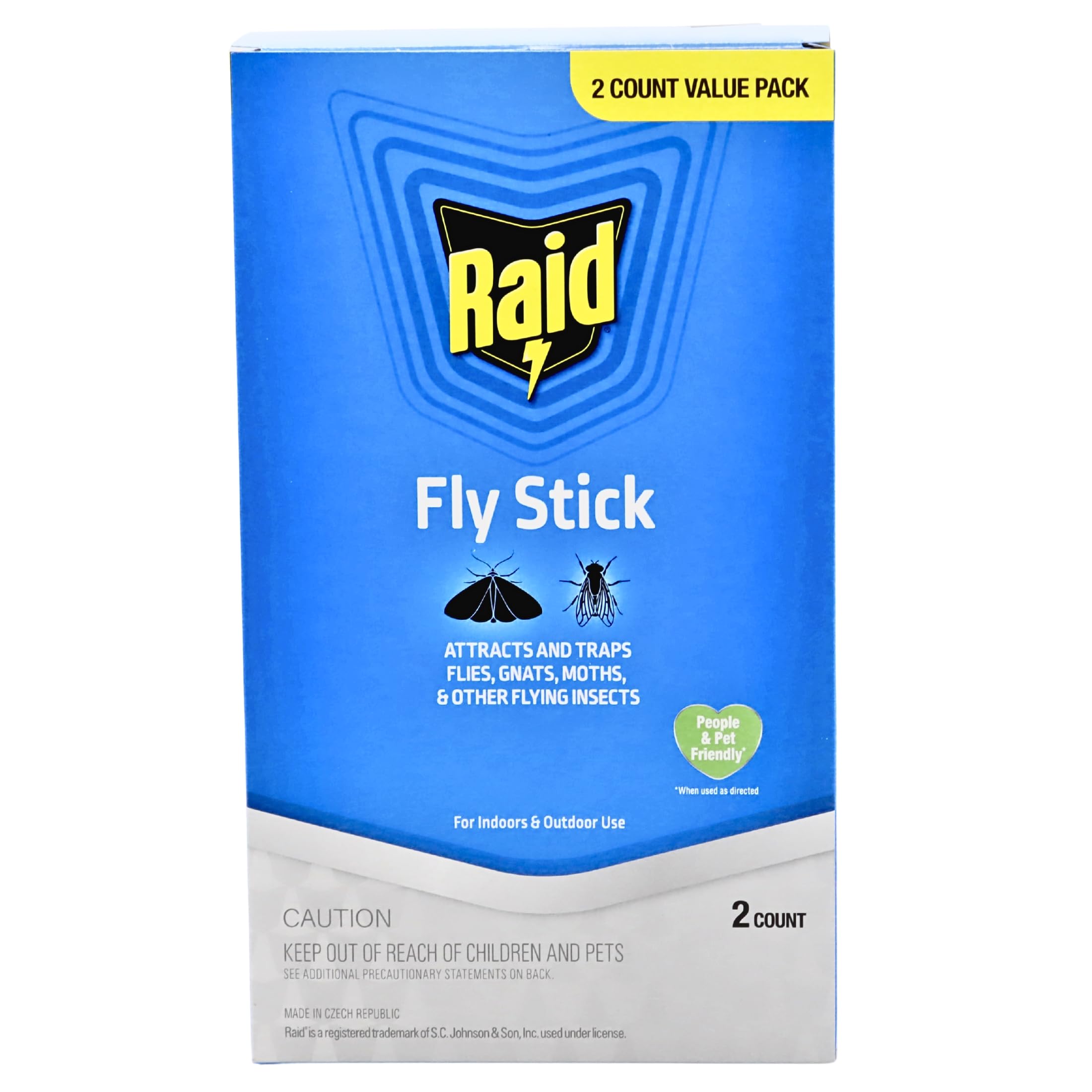 Raid 2PKFSTIKRAID Jumbo Fly Sticks, 2 pk
