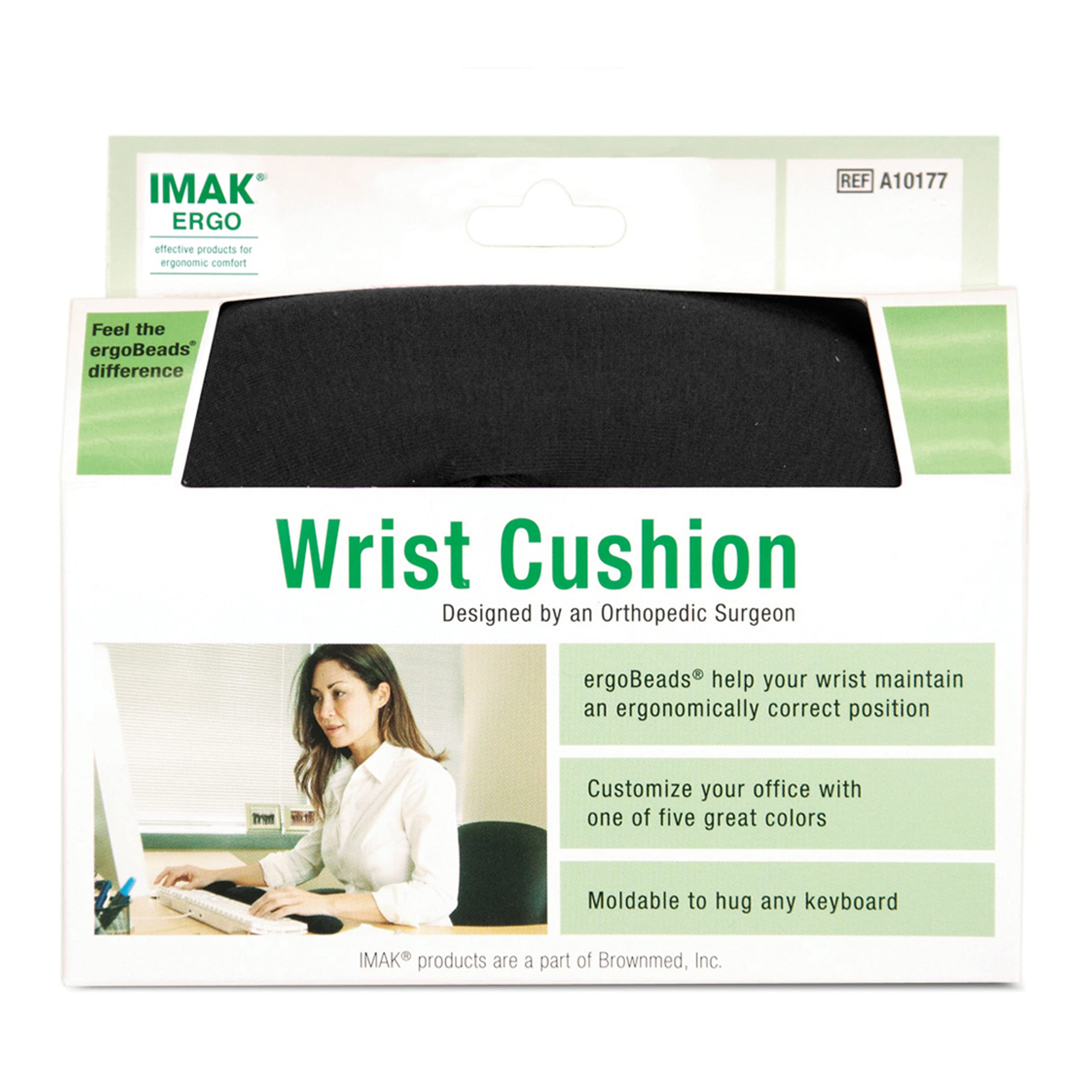 Brownmed IMAK Ergo Wrist Cushion for Computer Keyboard, Wrist Rest