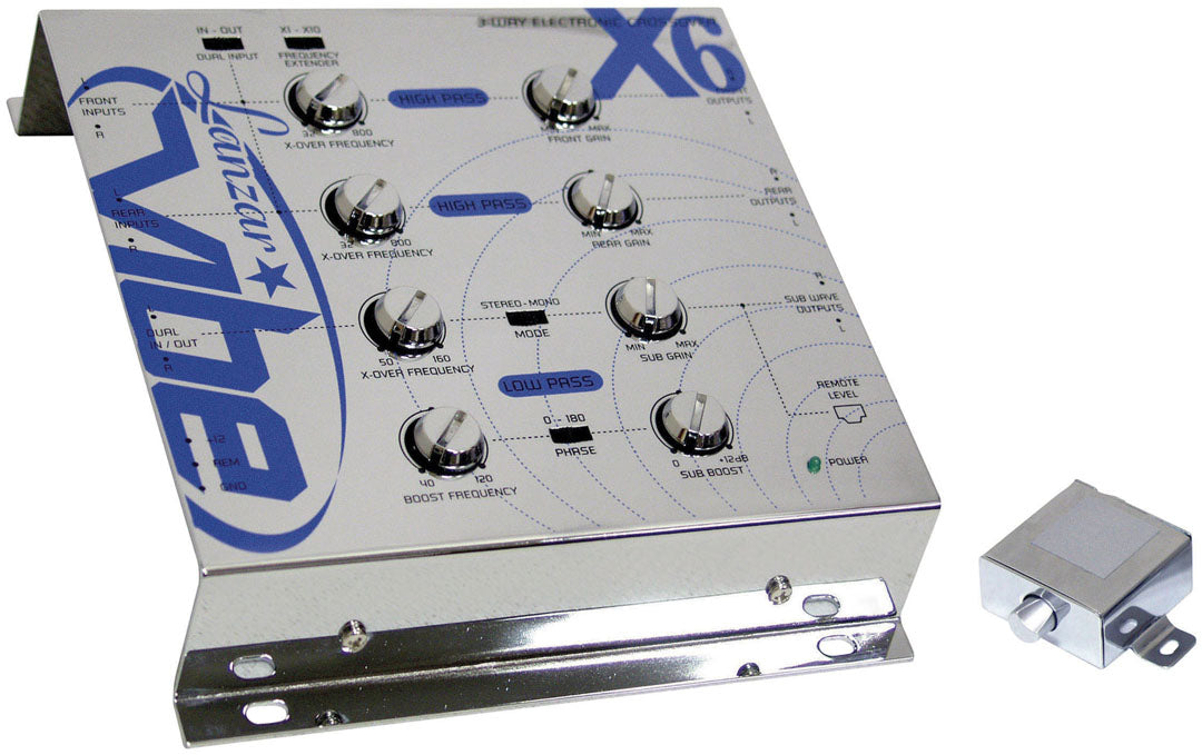 Lanzar VIBEX6 3 Way Electronic Crossover w/ Sub Level Control