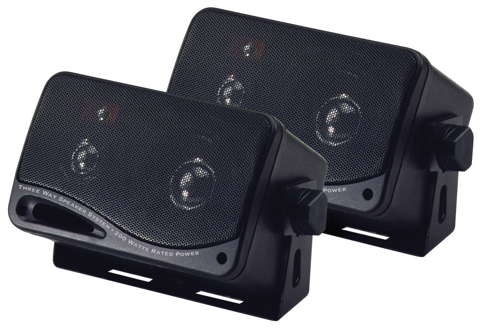 Pyramid 2022SX 3 Way 200 Watt Mini Box Car Speakers