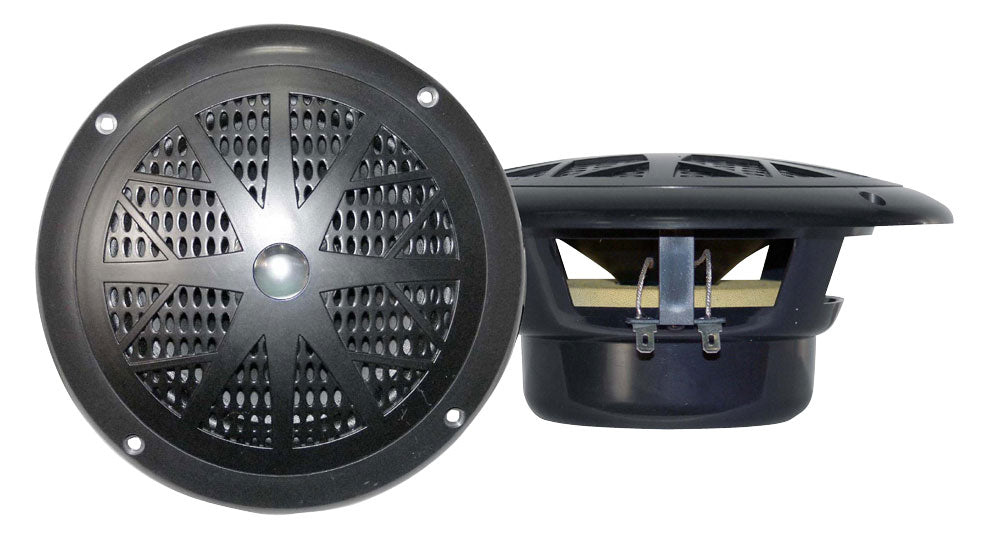 Pyle PLMR41B 4" Dual Cone Black Marine Boat Speakers (pair)