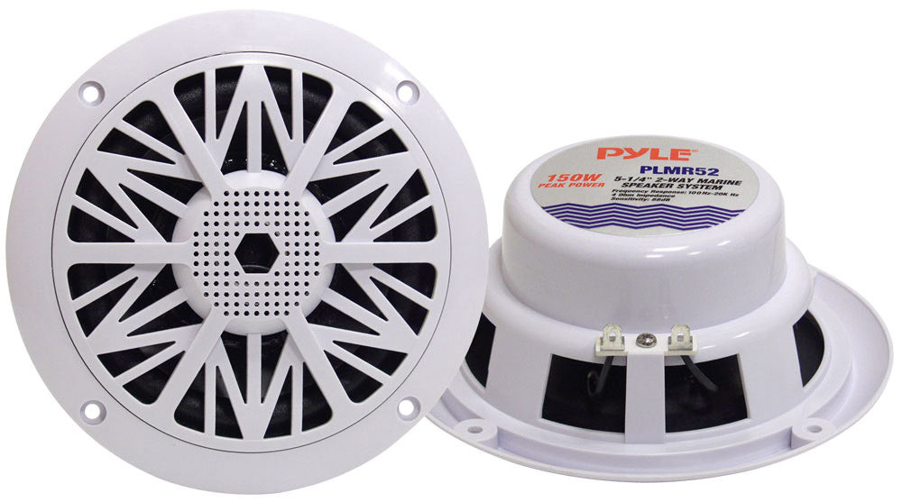 Pyle PLMR52 5.25" 2 Way 150 Watt Marine Boat Speakers (pair)
