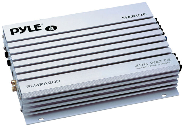 Pyle PLMRA200 2 Channel 400 Watt Marine Boat Amplifier