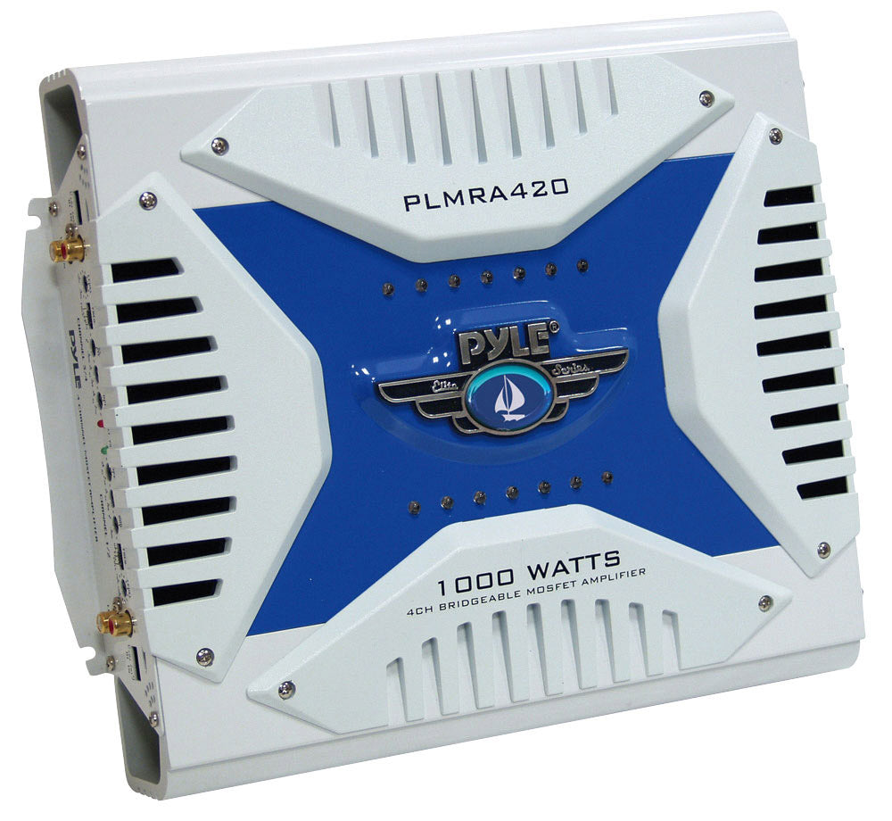 Pyle PLMRA420 4 Channel 1000 Watt Marine Boat Amplifier