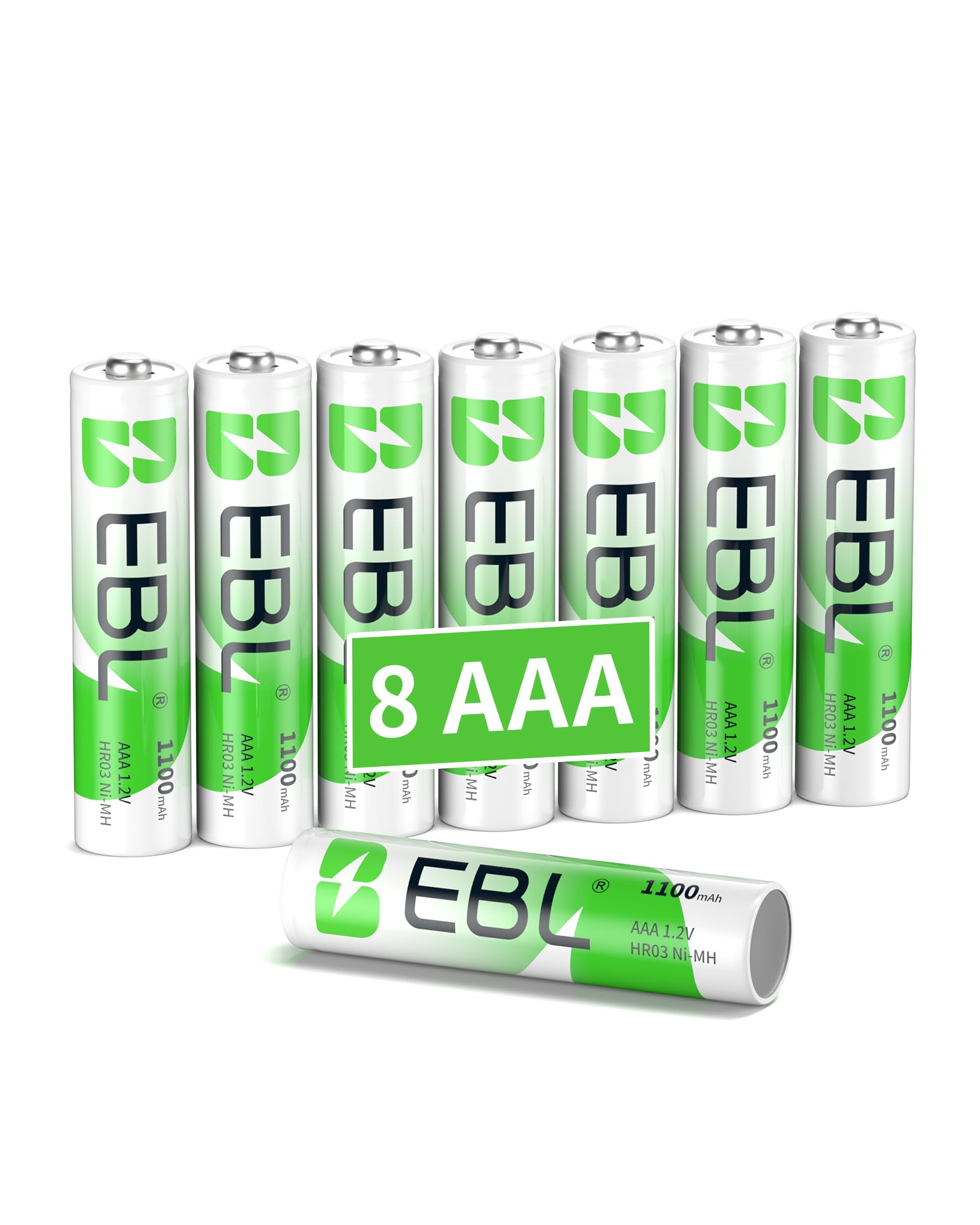 EBL 8 Pack AAA NiMH Rechargeable Batteries AAA Batteries ProCyco Technology