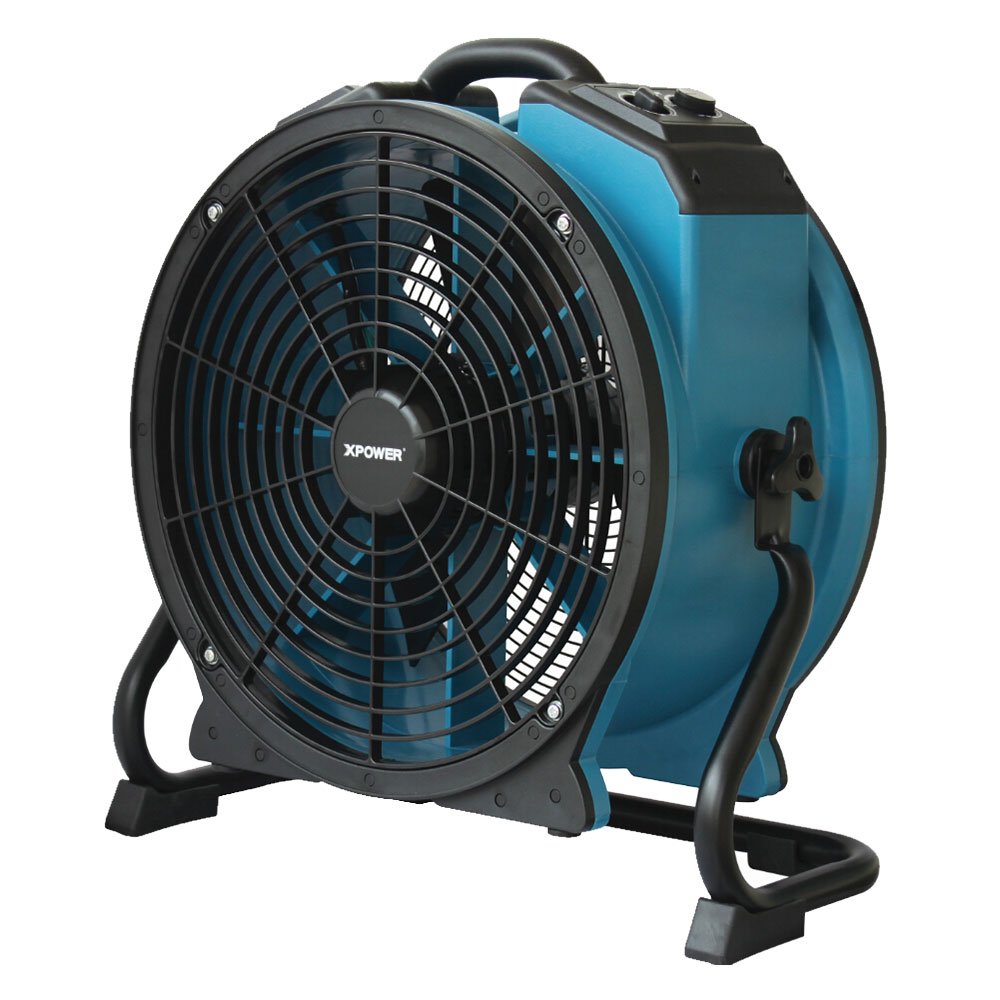 XPOWER X-47ATR Industrial Sealed Motor Axial Fan Air Mover w Power Outlet, Timer