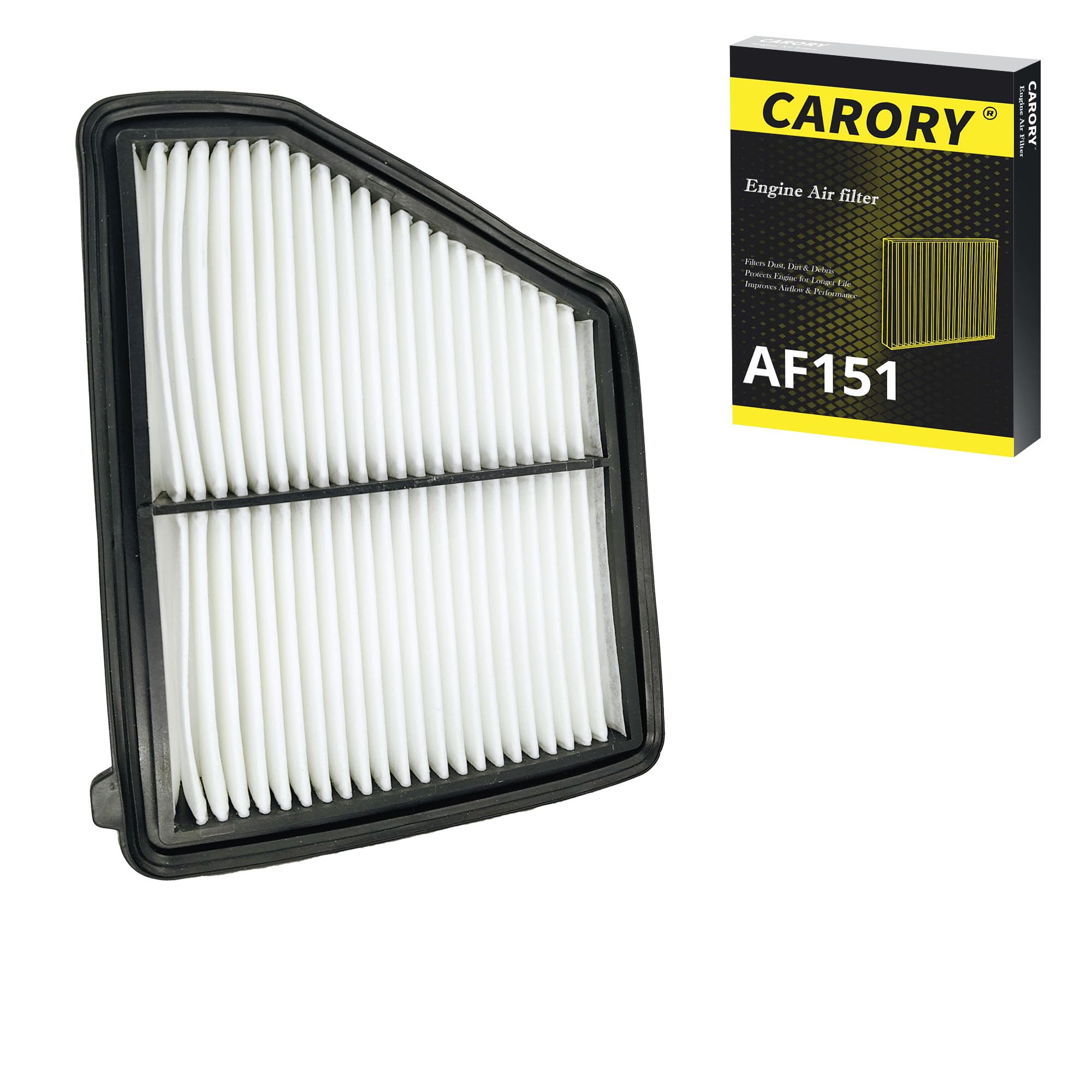 CARORY AF151 [NOT for Hybrid/NOT for Turbo] Engine Air Filter for Honda Civic L4-2.0L (2016–2025), HRV (2023–2025), OE# 17220-5BA-A00, CA12051, XA10496