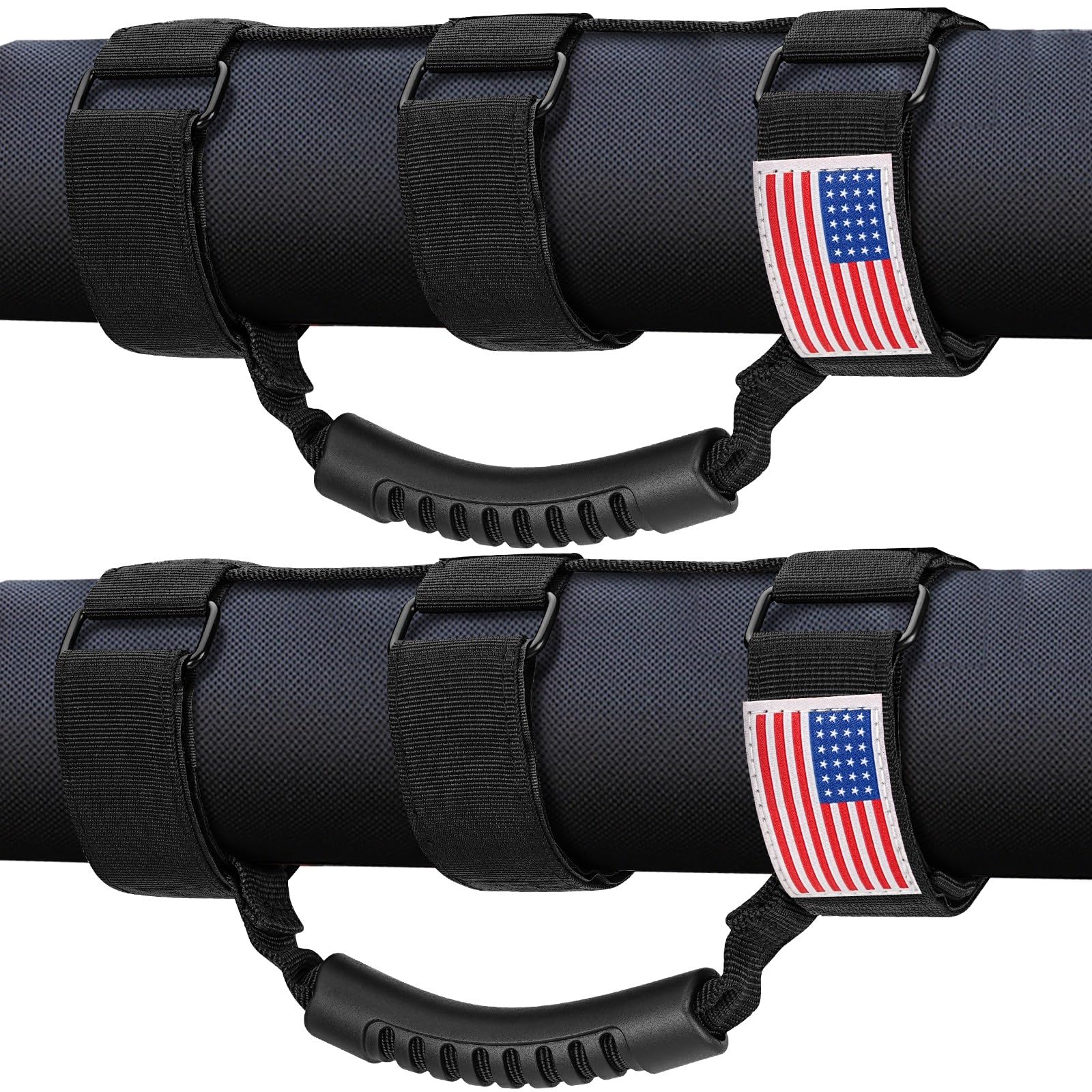 moveland Roll Bar Grab Handles with US Flag for Jeep Wrangler 1955-2023