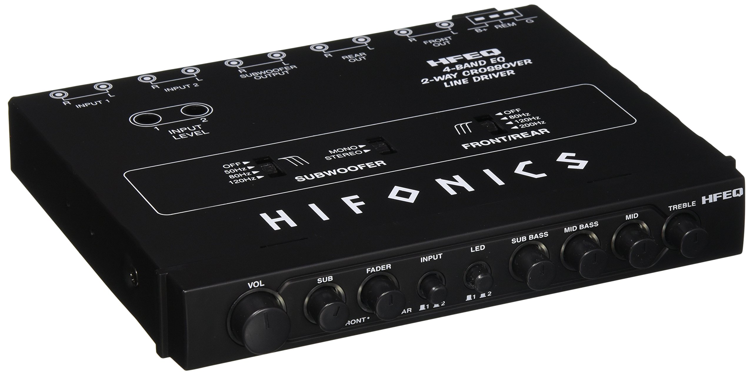 Hifonics HFEQ EQUALIZER/CROSSOVER 1/2 DIN; 4BAND EQ; 2-WAY XOVER