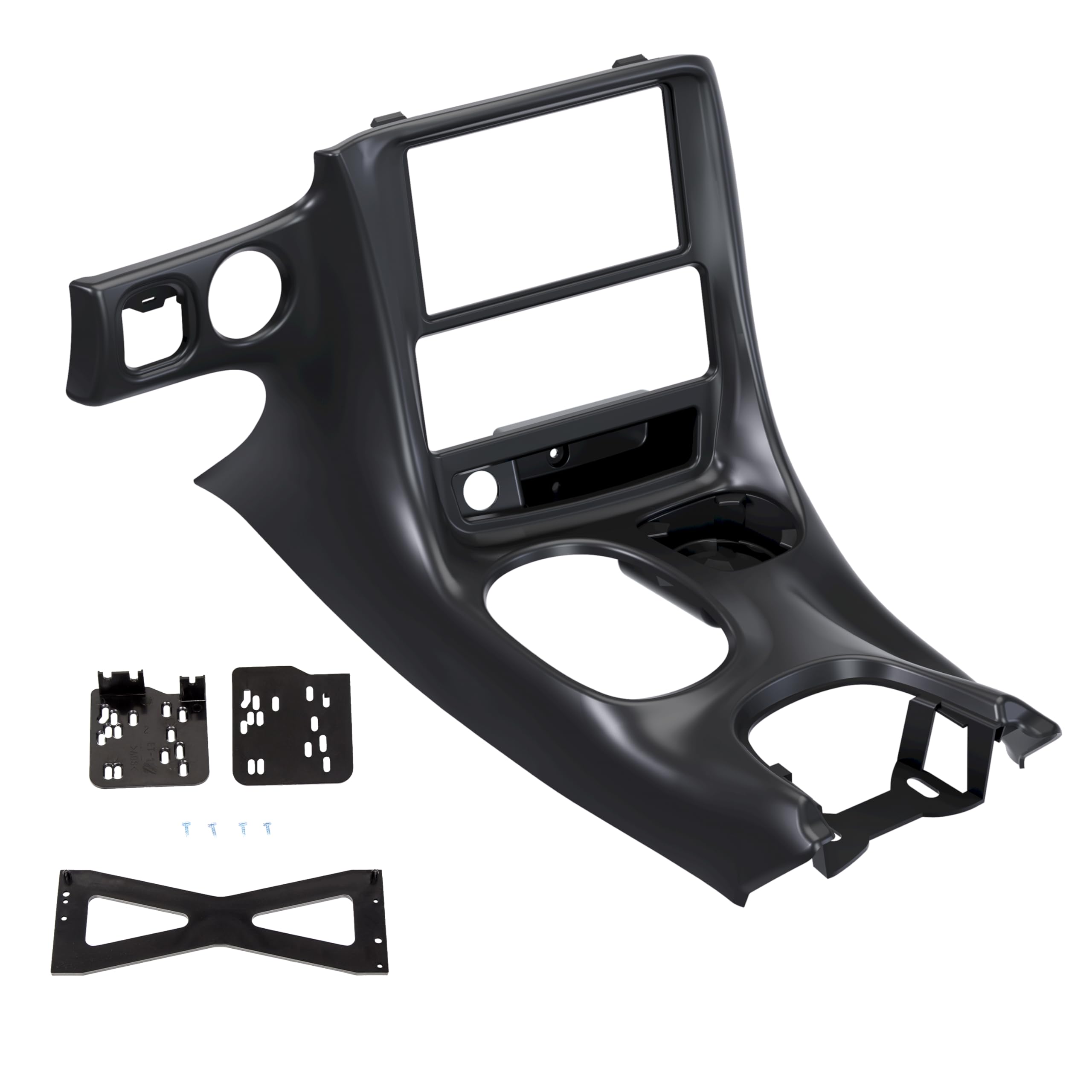 ECOTRIC Double Din Stereo Dash Installation Compatible with 1997-2004 Chevrolet Corvette C5 Matte Black