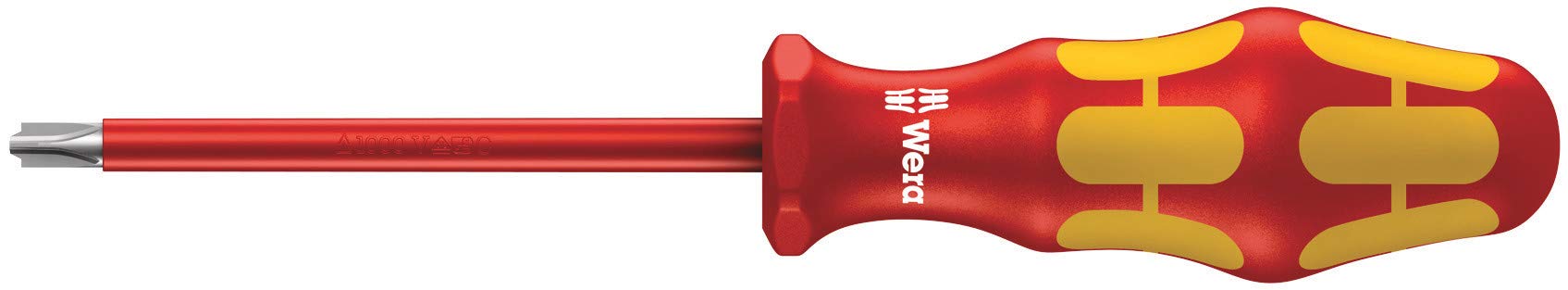 Wera 05006380001 Kraftform Plus VDE 162i PH/S Phillips/Slotted Insulated Screwdriver, PH 1 Head, 3-1/8" Blade Length