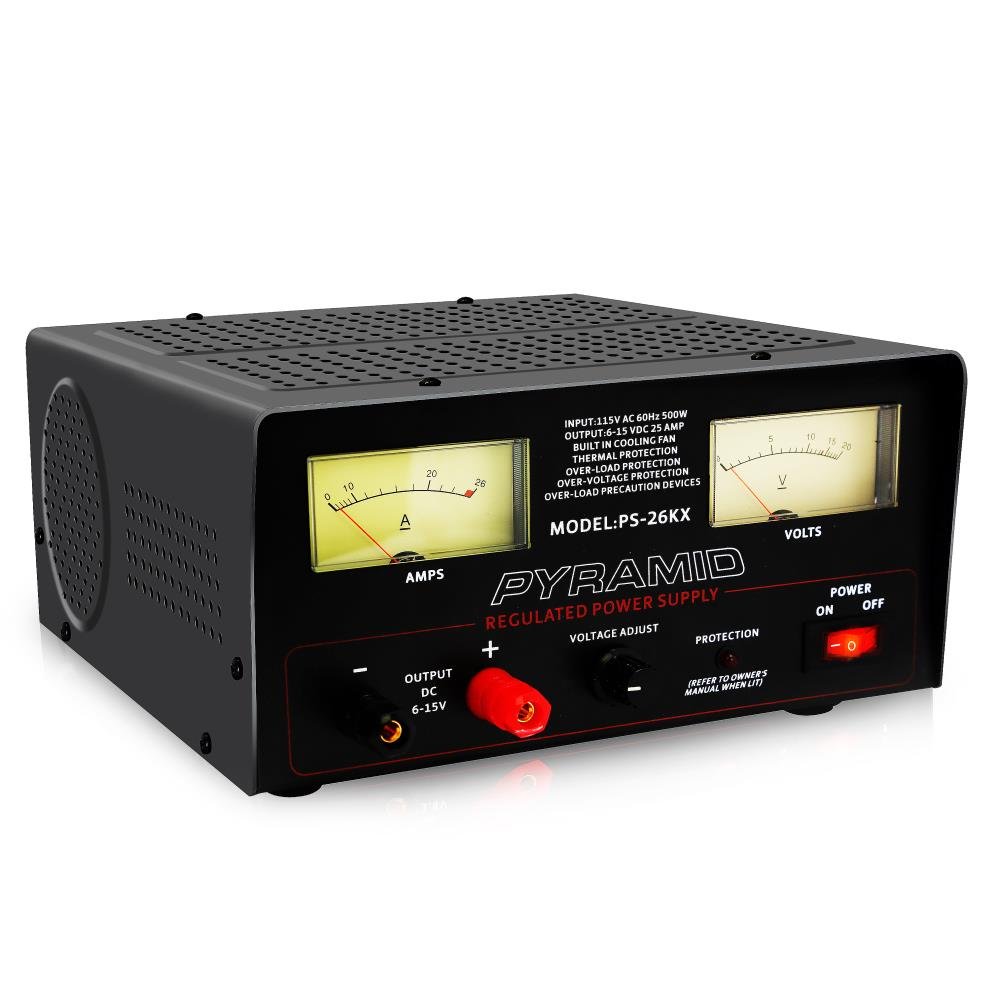 Pyramid PS26KX 25 AMP 6-15 VOLT Power Supply with Cooling Fan