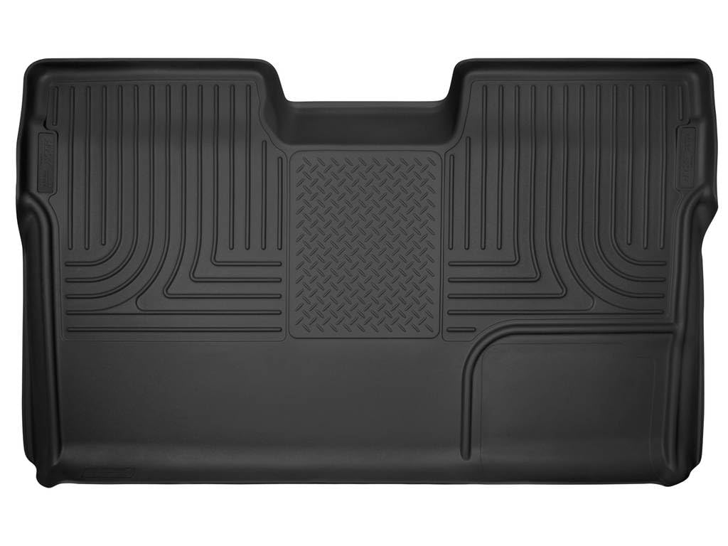 Husky Liners X-act Contour Floor Mats | Fits 2009-2014 Ford F-150 SuperCrew (Full Coverage) | 2nd Row, 1-pc Black - 53391