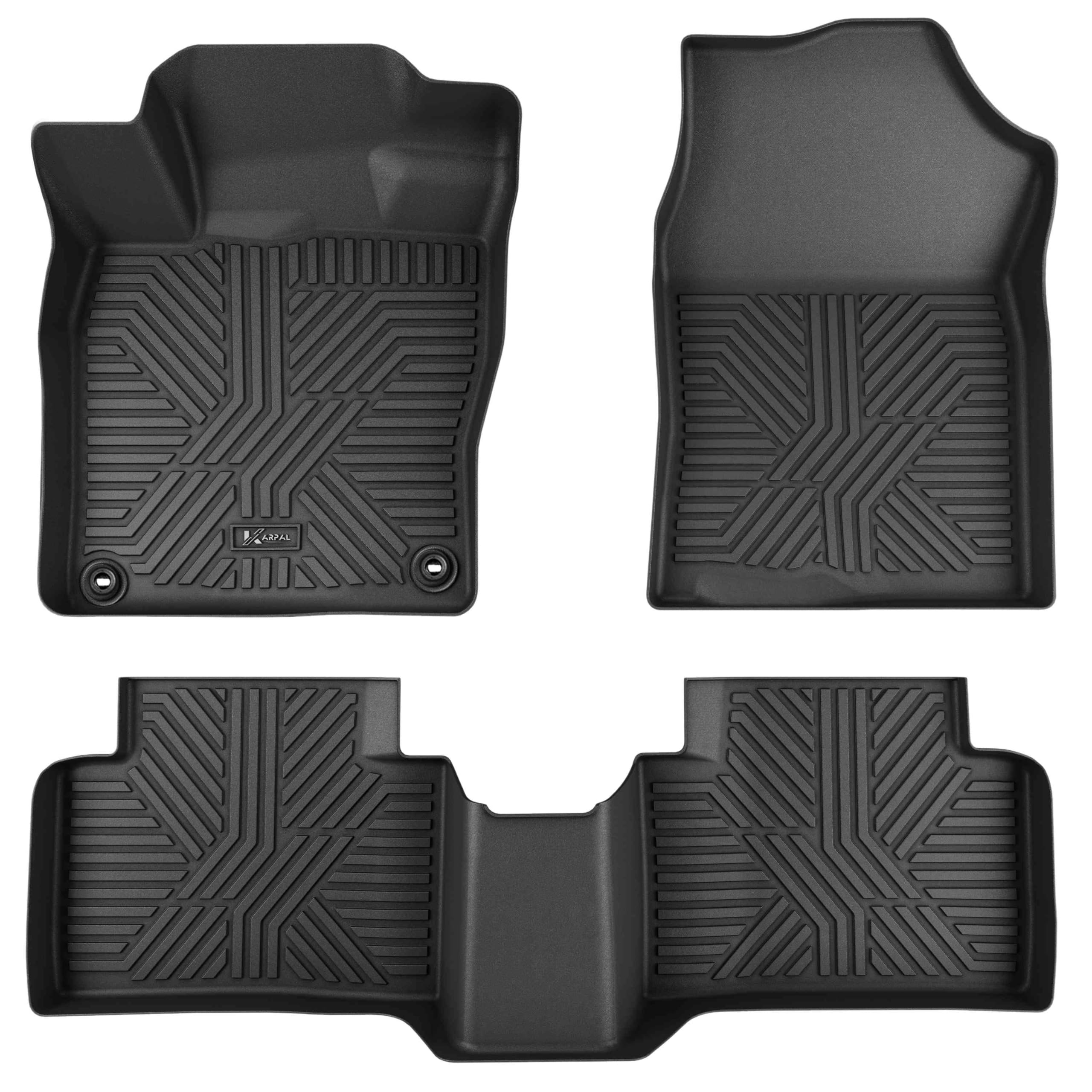 KARPAL Floor Mats for Honda Civic 2016-2021 Coupe/Sedan/Type R/Insight, 2017-2021 Honda Civic Hatchback, All Weather Protection TPE Floor Liners Accessories Car Mats, Front & 2nd Row